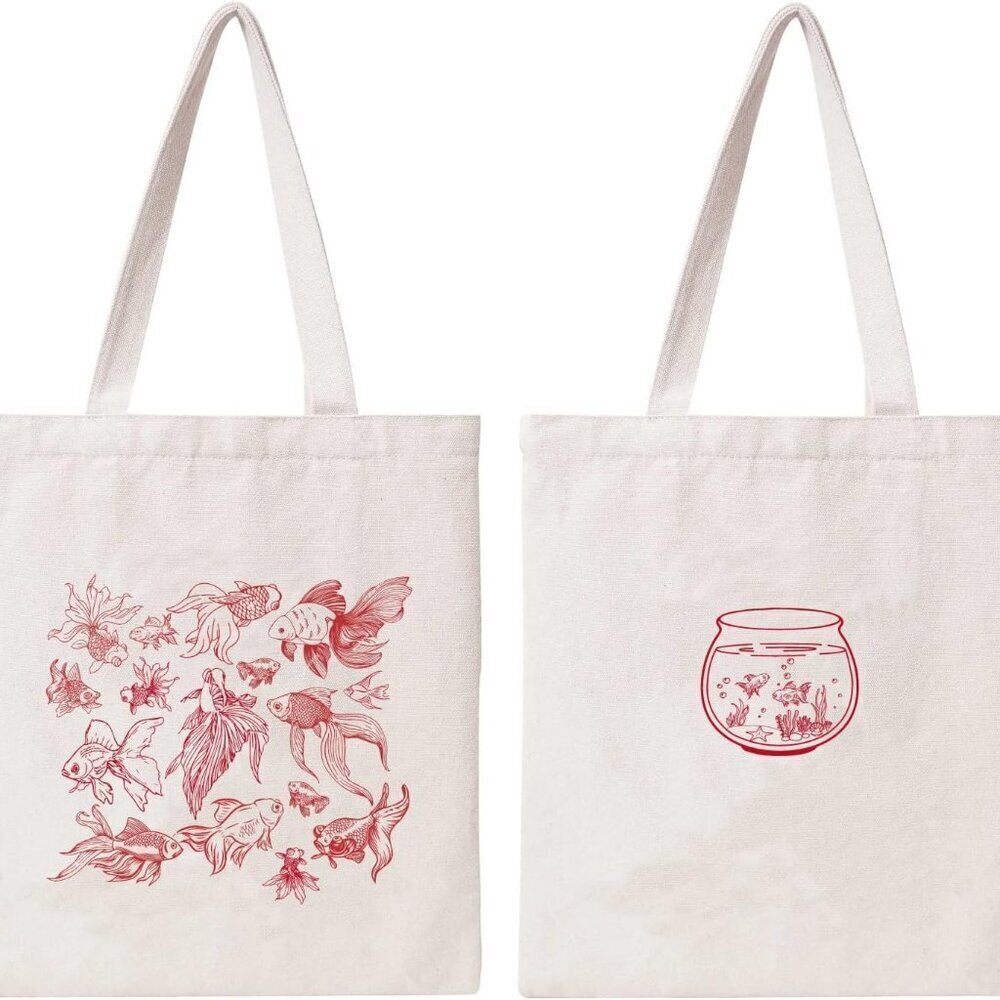 Canvas Tote Bag Cotton Large Capacity Reusable Fashion Travel Beach
